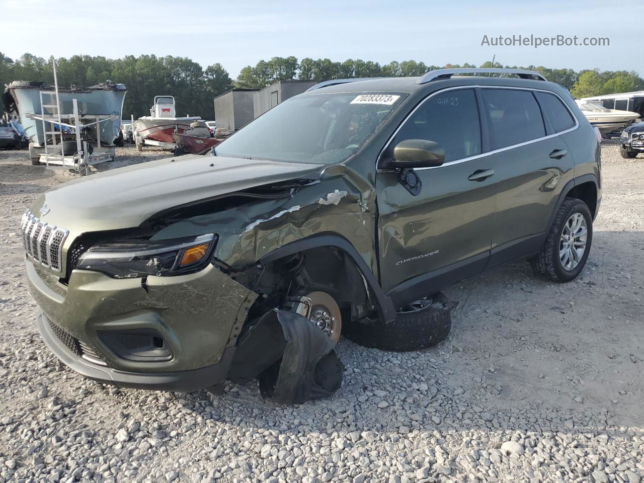 2019 Jeep Cherokee Latitude Green vin: 1C4PJLCX3KD147981