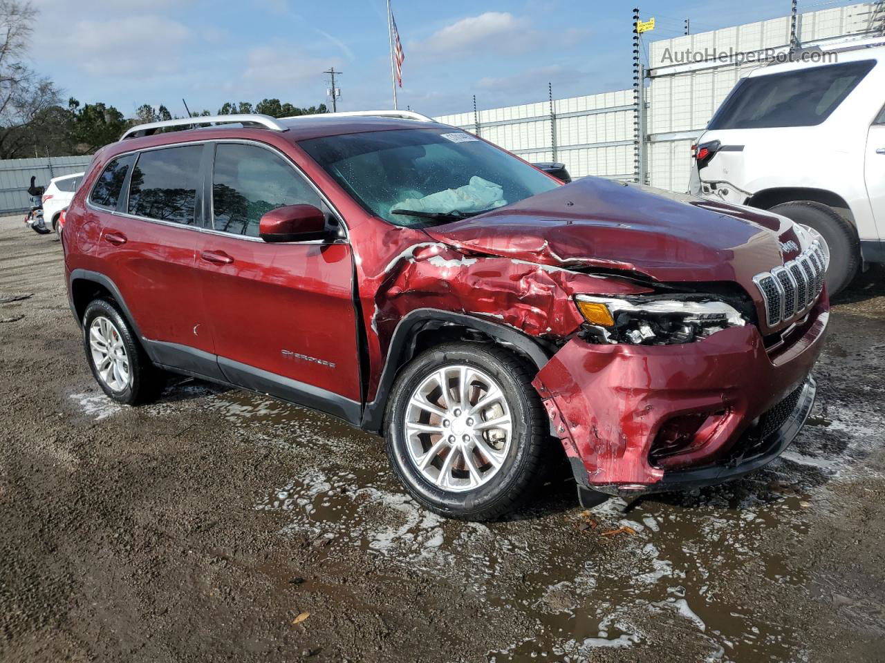 2019 Jeep Cherokee Latitude Red vin: 1C4PJLCX3KD206382