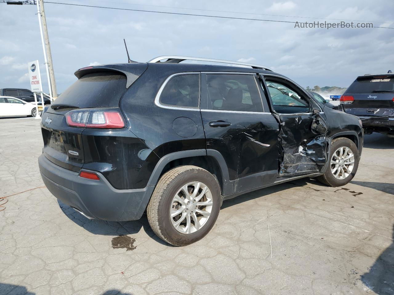 2019 Jeep Cherokee Latitude Black vin: 1C4PJLCX5KD159761