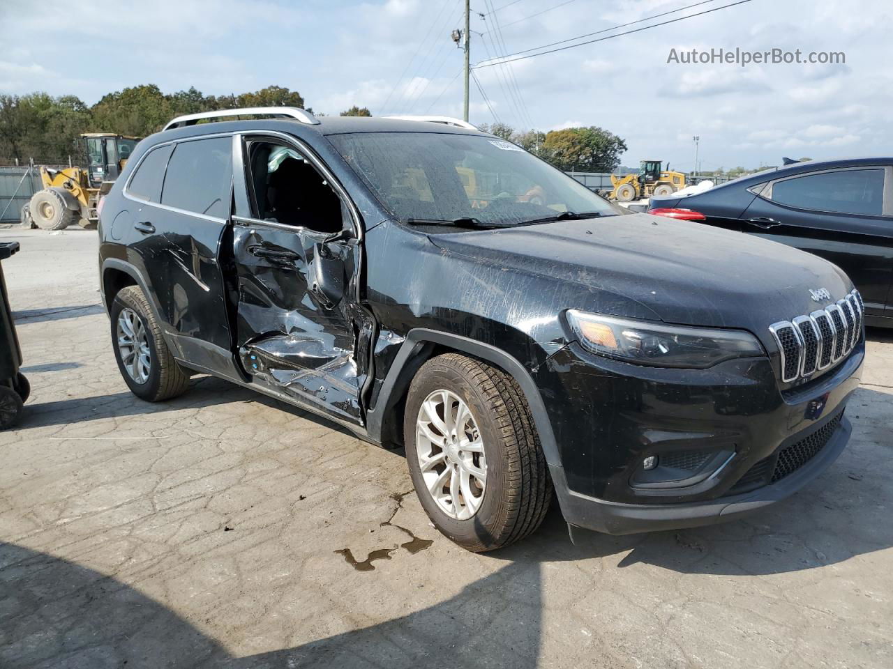 2019 Jeep Cherokee Latitude Black vin: 1C4PJLCX5KD159761