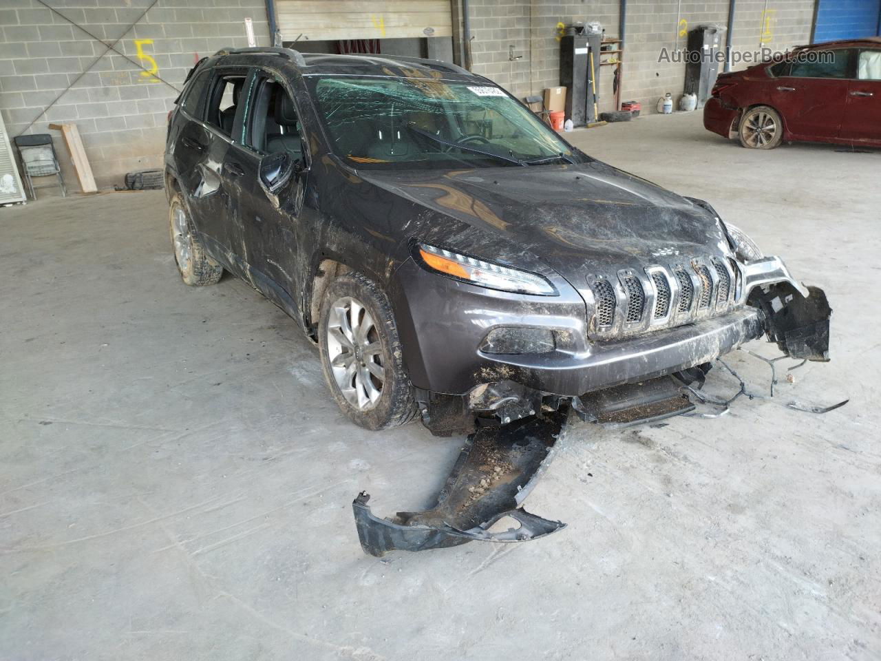 2016 Jeep Cherokee Limited Серый vin: 1C4PJLDB0GW217256