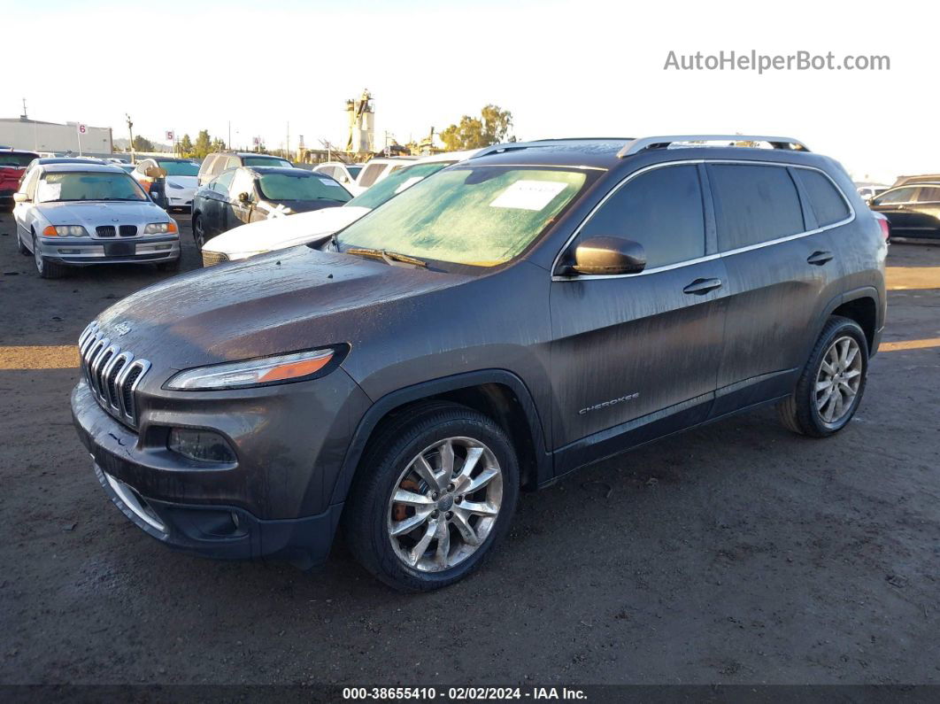 2014 Jeep Cherokee Limited Gray vin: 1C4PJLDB1EW144332