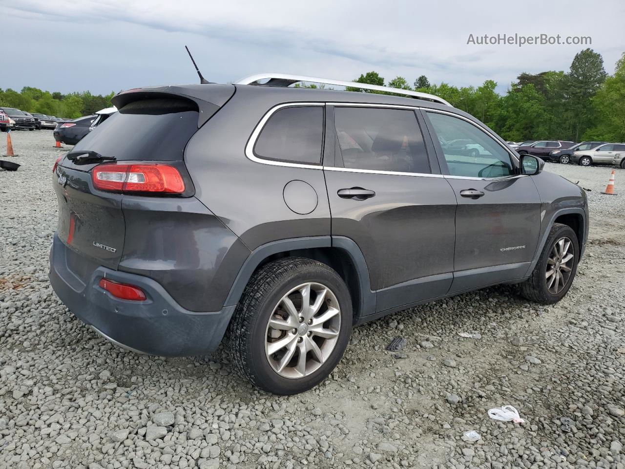 2014 Jeep Cherokee Limited Gray vin: 1C4PJLDB1EW155878