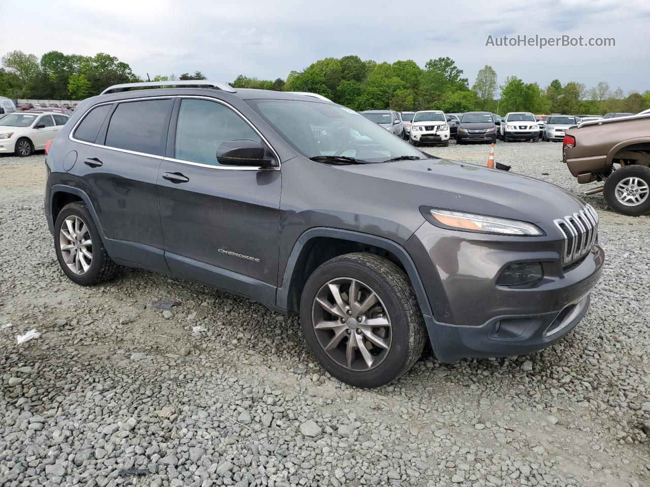 2014 Jeep Cherokee Limited Gray vin: 1C4PJLDB1EW155878