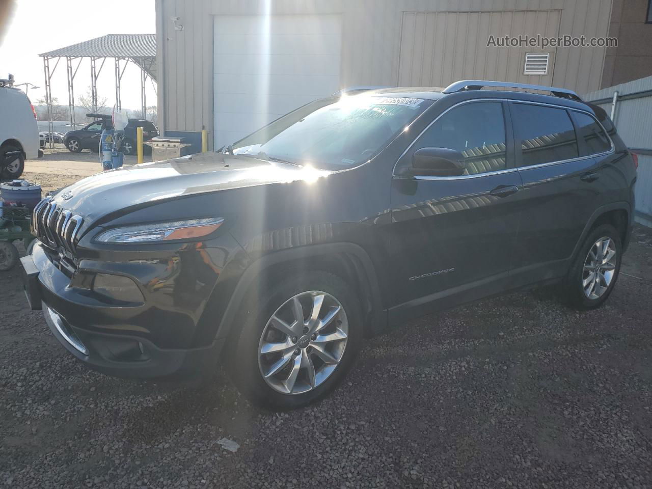 2014 Jeep Cherokee Limited Black vin: 1C4PJLDB1EW170655