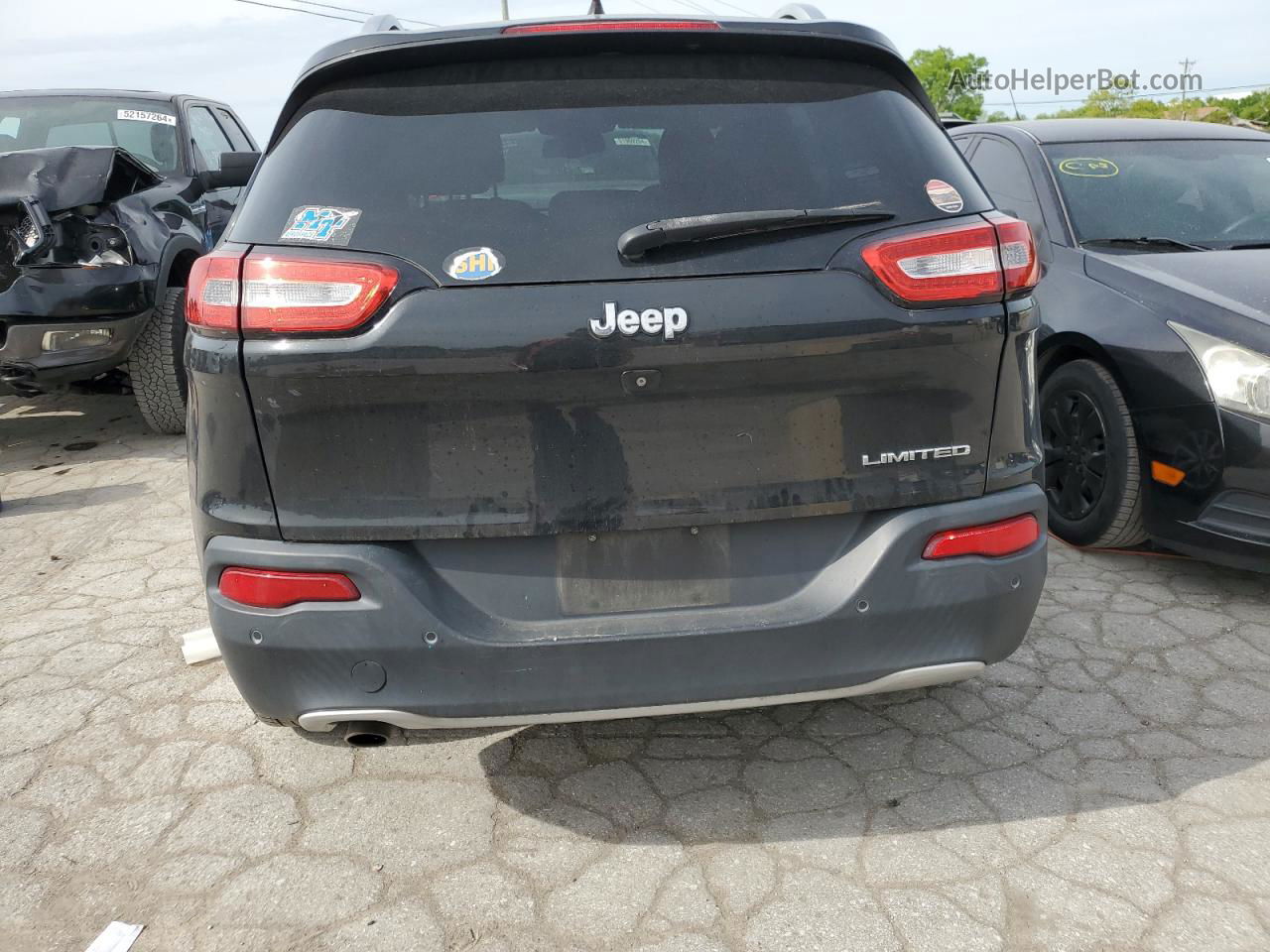 2015 Jeep Cherokee Limited Black vin: 1C4PJLDB1FW531402