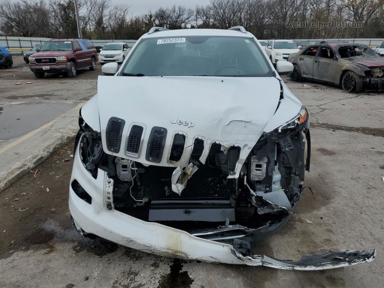 2015 Jeep Cherokee Limited White vin: 1C4PJLDB1FW761120