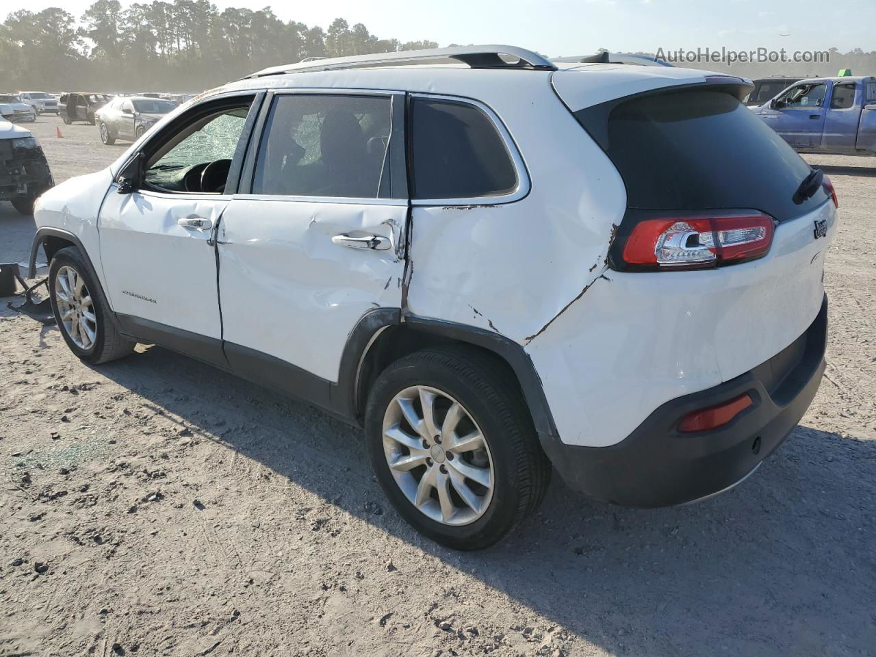 2016 Jeep Cherokee Limited White vin: 1C4PJLDB1GW158282