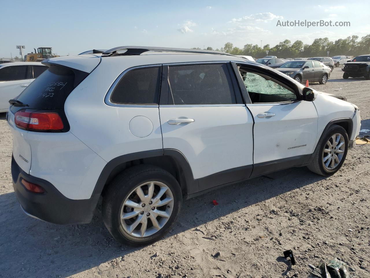 2016 Jeep Cherokee Limited White vin: 1C4PJLDB1GW158282