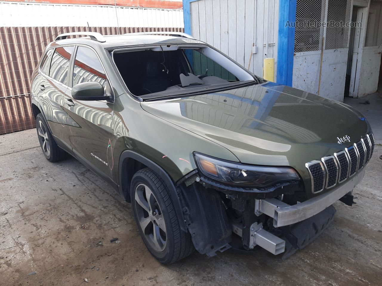 2019 Jeep Cherokee Limited Green vin: 1C4PJLDB1KD296537