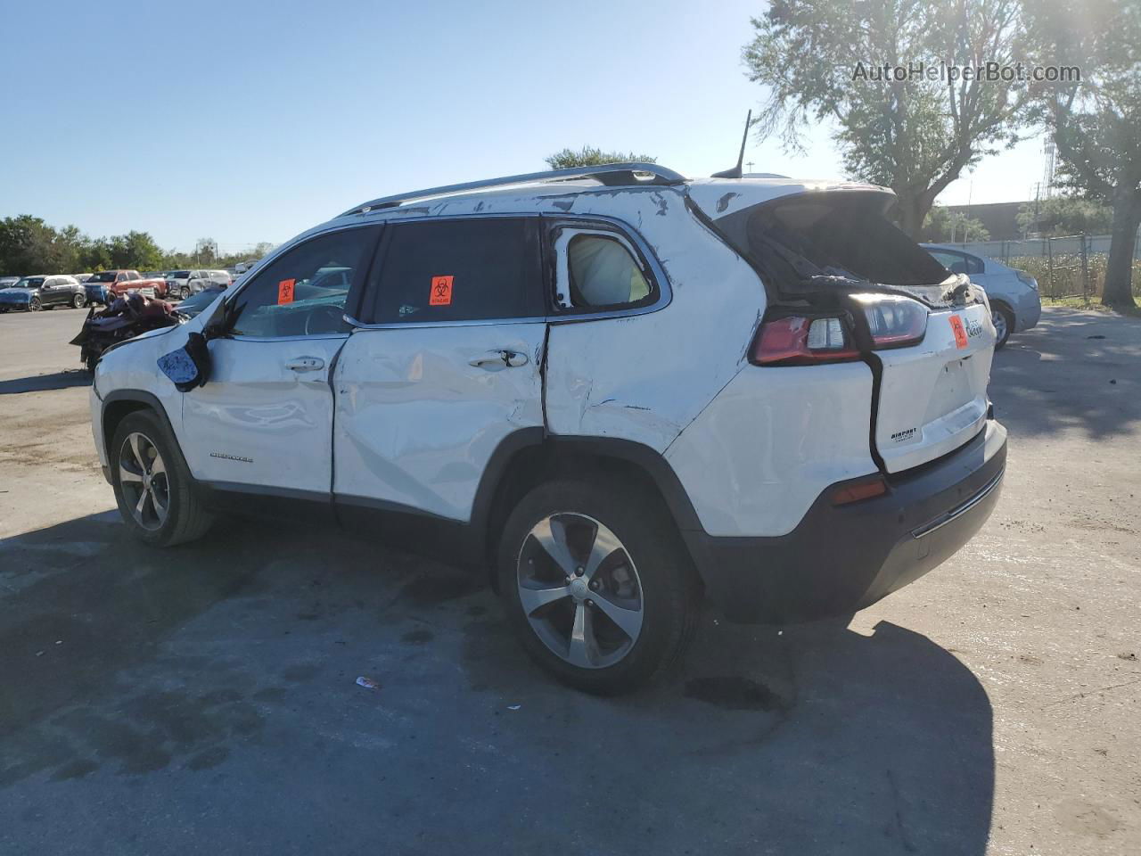 2019 Jeep Cherokee Limited White vin: 1C4PJLDB1KD343288