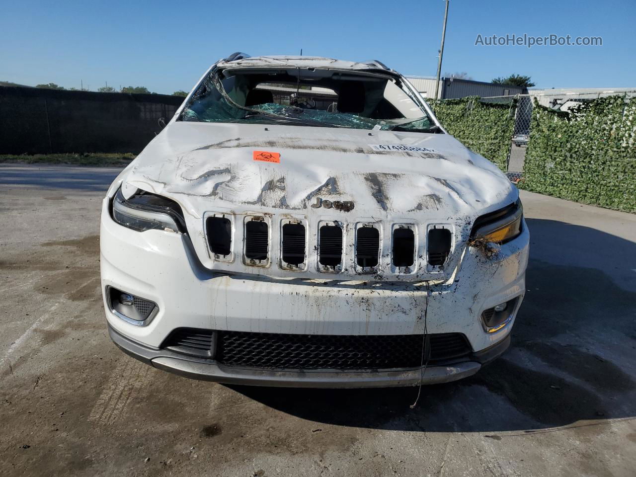 2019 Jeep Cherokee Limited White vin: 1C4PJLDB1KD343288