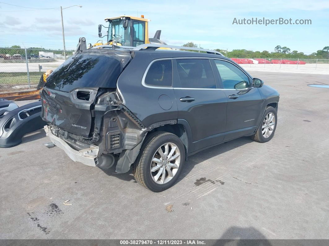 2016 Jeep Cherokee Limited Gray vin: 1C4PJLDB3GW158252