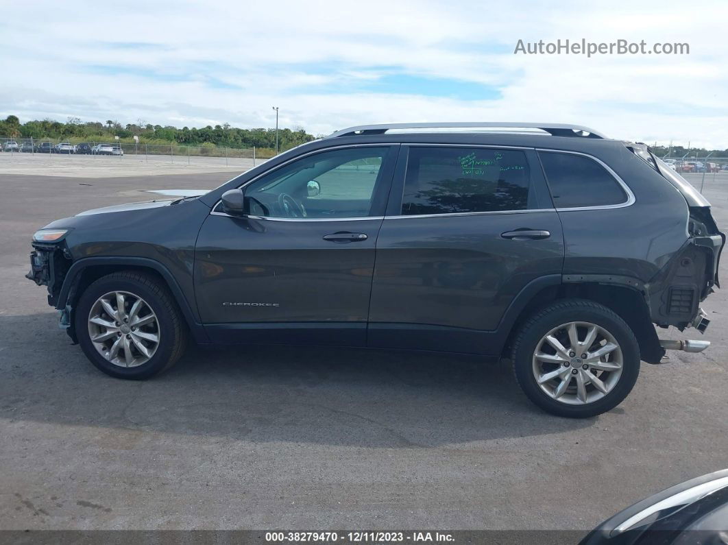 2016 Jeep Cherokee Limited Gray vin: 1C4PJLDB3GW158252