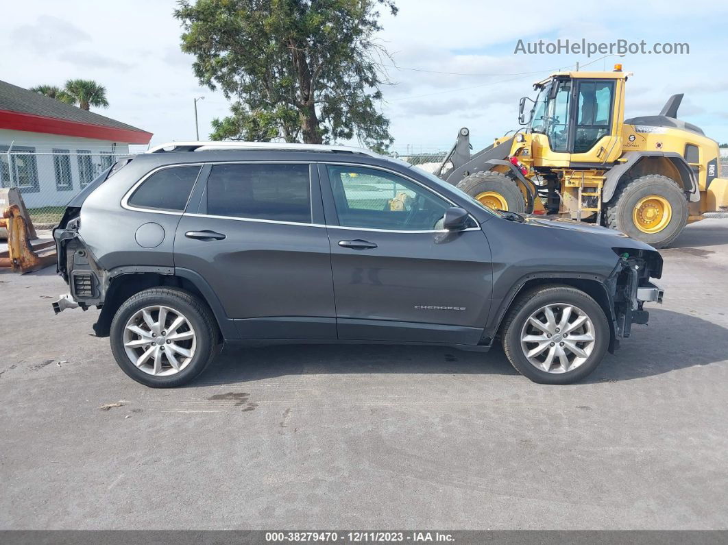 2016 Jeep Cherokee Limited Gray vin: 1C4PJLDB3GW158252