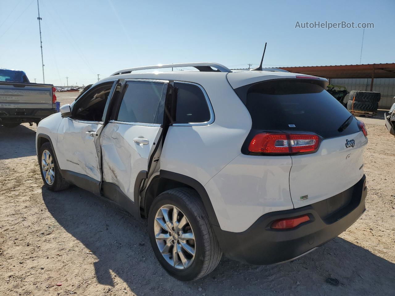 2016 Jeep Cherokee Limited White vin: 1C4PJLDB3GW346155