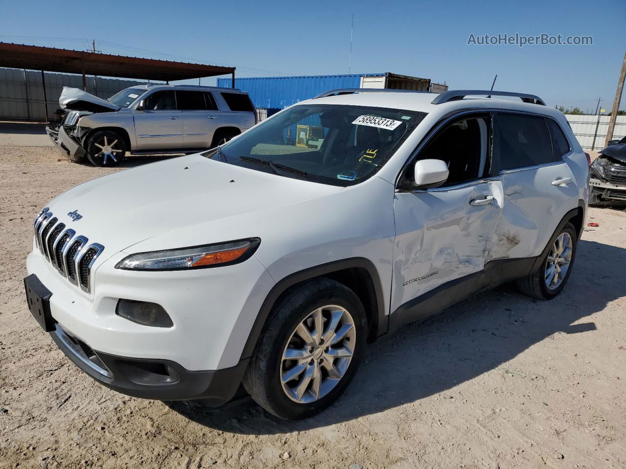 2016 Jeep Cherokee Limited White vin: 1C4PJLDB3GW346155