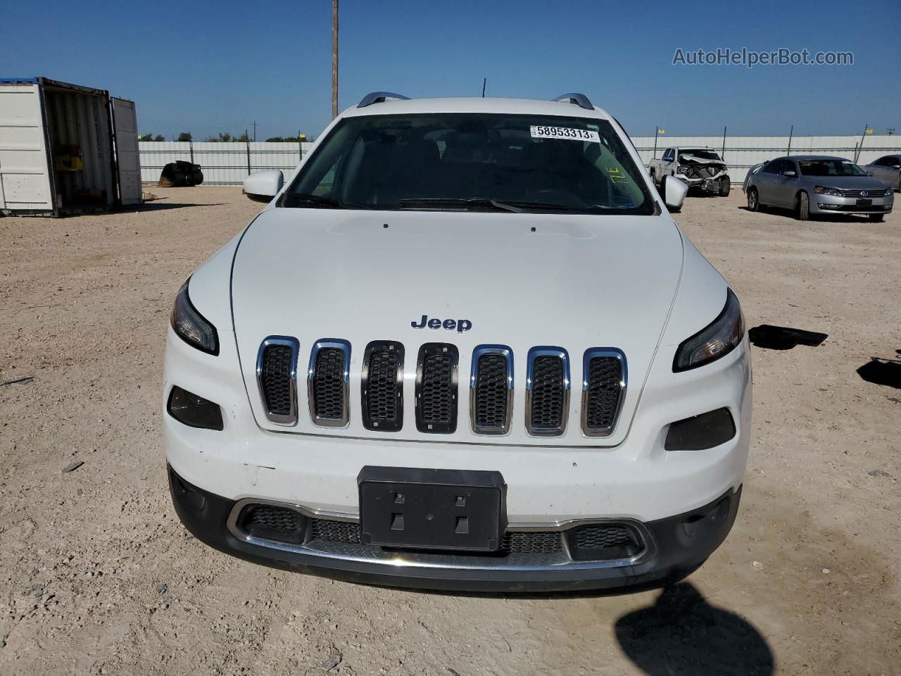 2016 Jeep Cherokee Limited White vin: 1C4PJLDB3GW346155