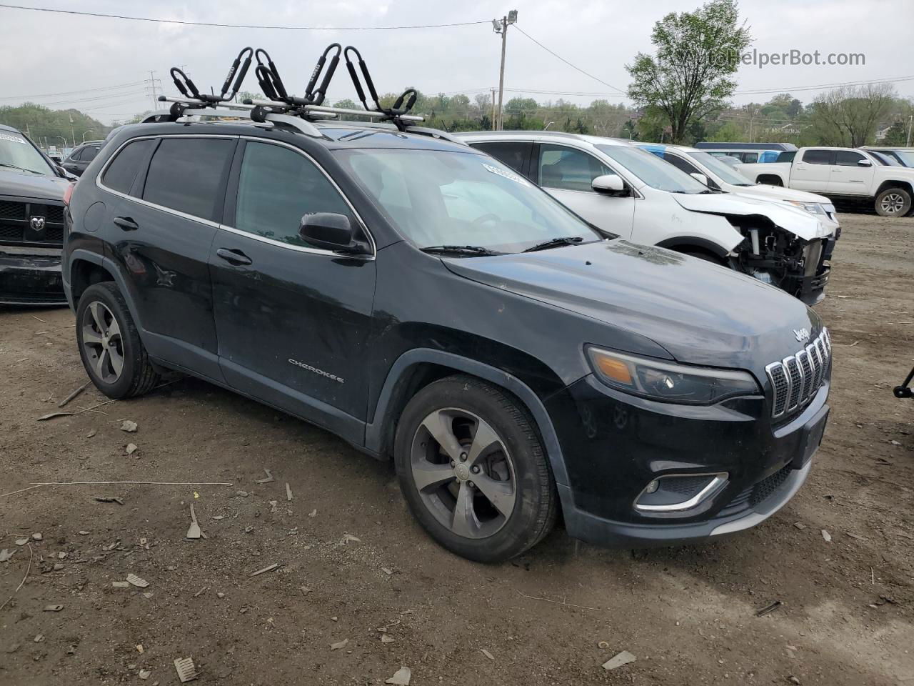 2019 Jeep Cherokee Limited Black vin: 1C4PJLDB3KD146154