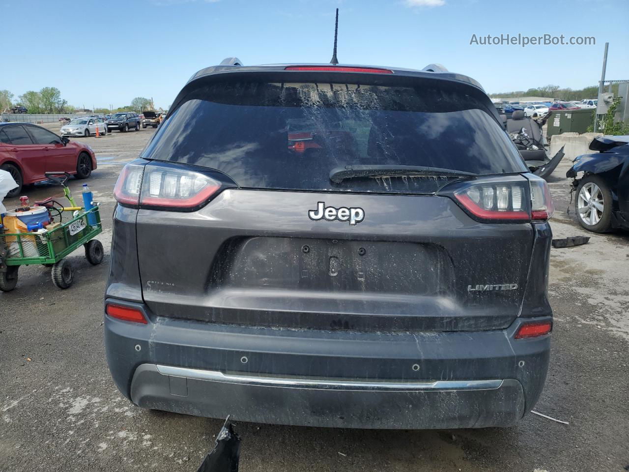 2019 Jeep Cherokee Limited Gray vin: 1C4PJLDB3KD183933