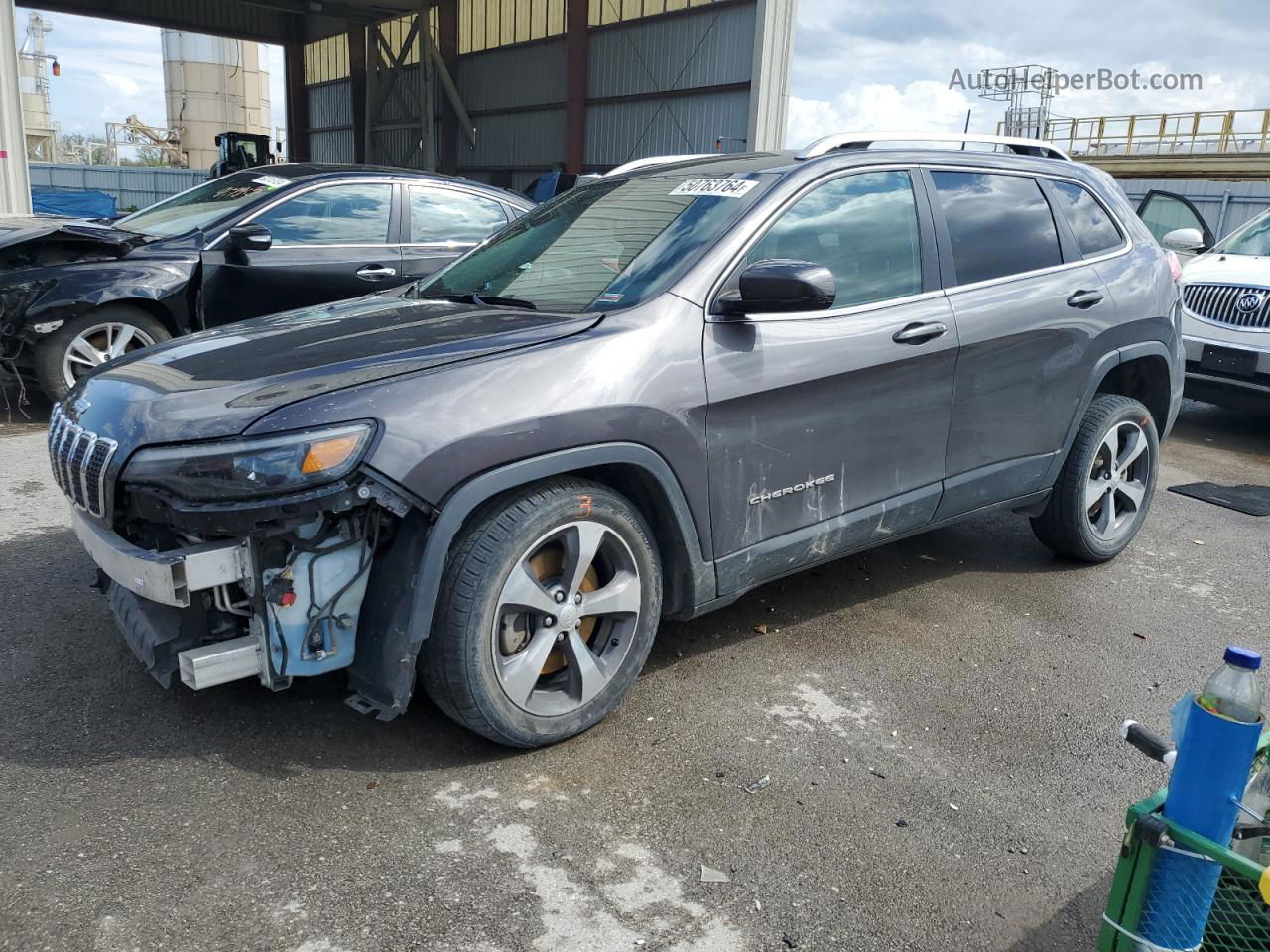 2019 Jeep Cherokee Limited Gray vin: 1C4PJLDB3KD183933