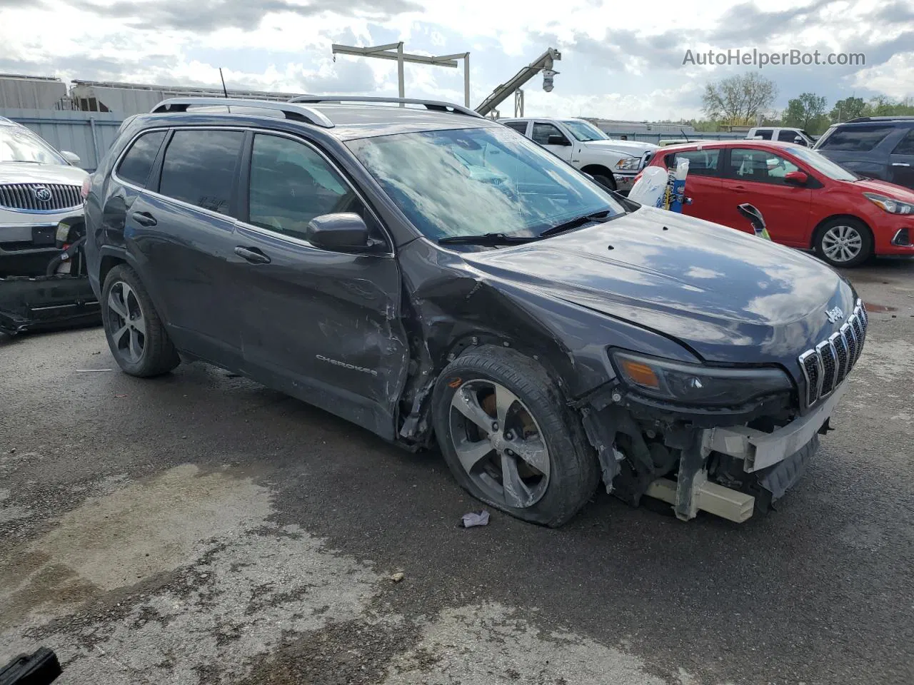 2019 Jeep Cherokee Limited Gray vin: 1C4PJLDB3KD183933