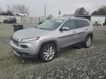 2014 Jeep Cherokee Limited Silver vin: 1C4PJLDB4EW154076