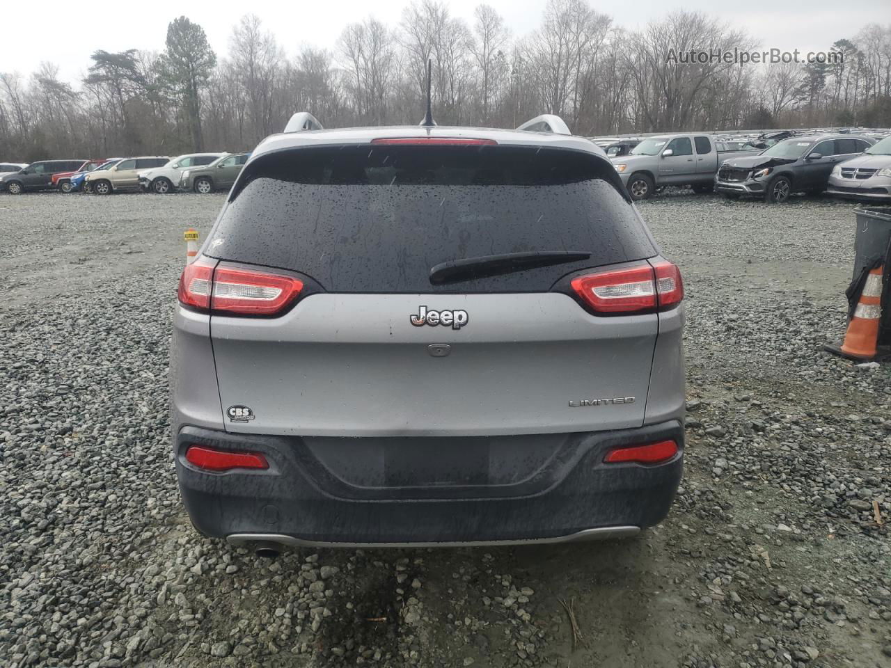 2014 Jeep Cherokee Limited Silver vin: 1C4PJLDB4EW154076