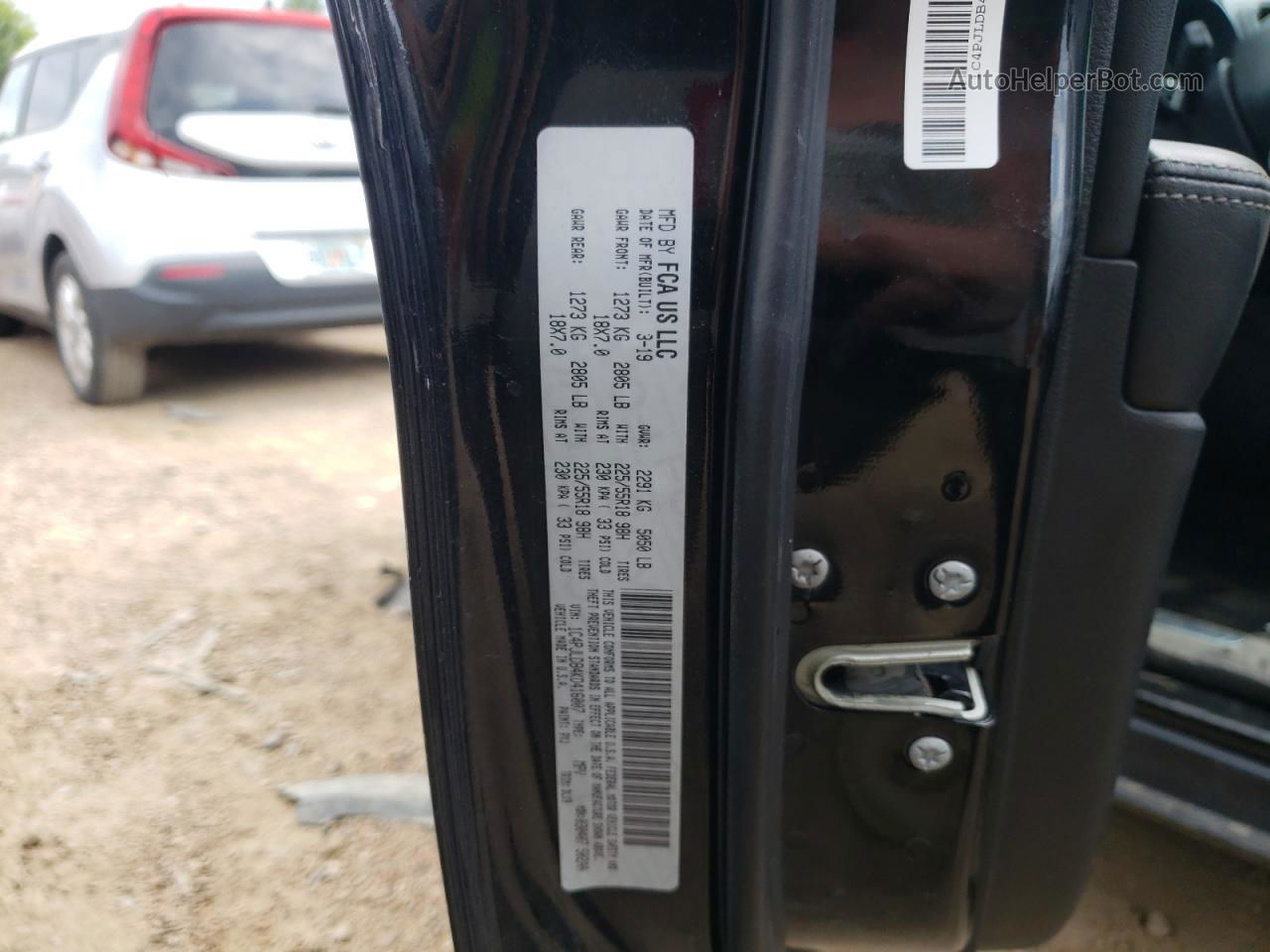 2019 Jeep Cherokee Limited Black vin: 1C4PJLDB4KD416007