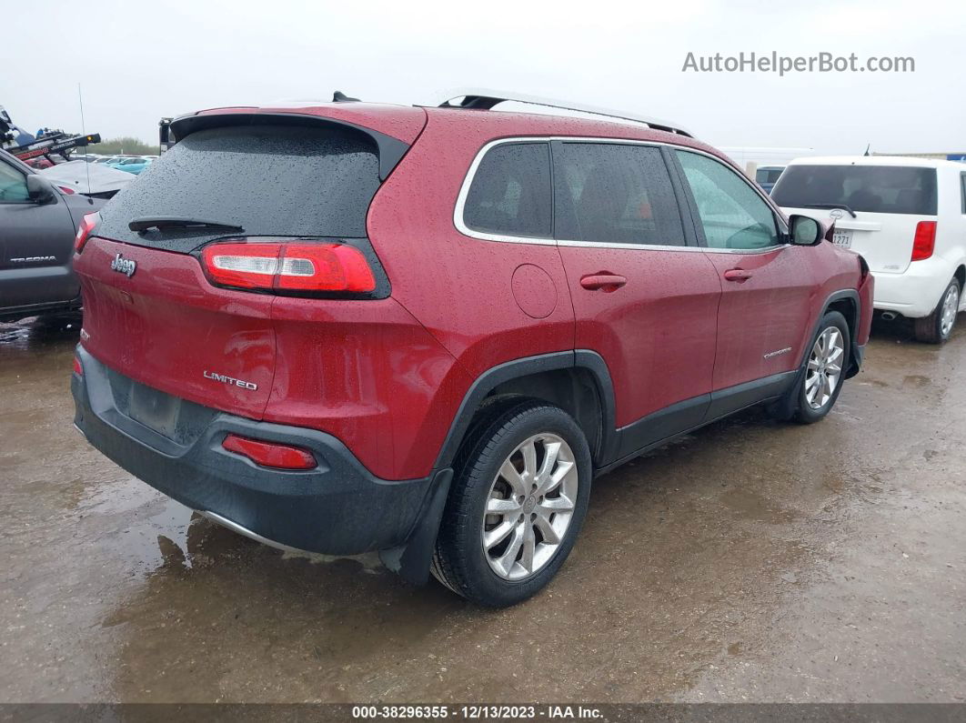 2015 Jeep Cherokee Limited Красный vin: 1C4PJLDB5FW678015