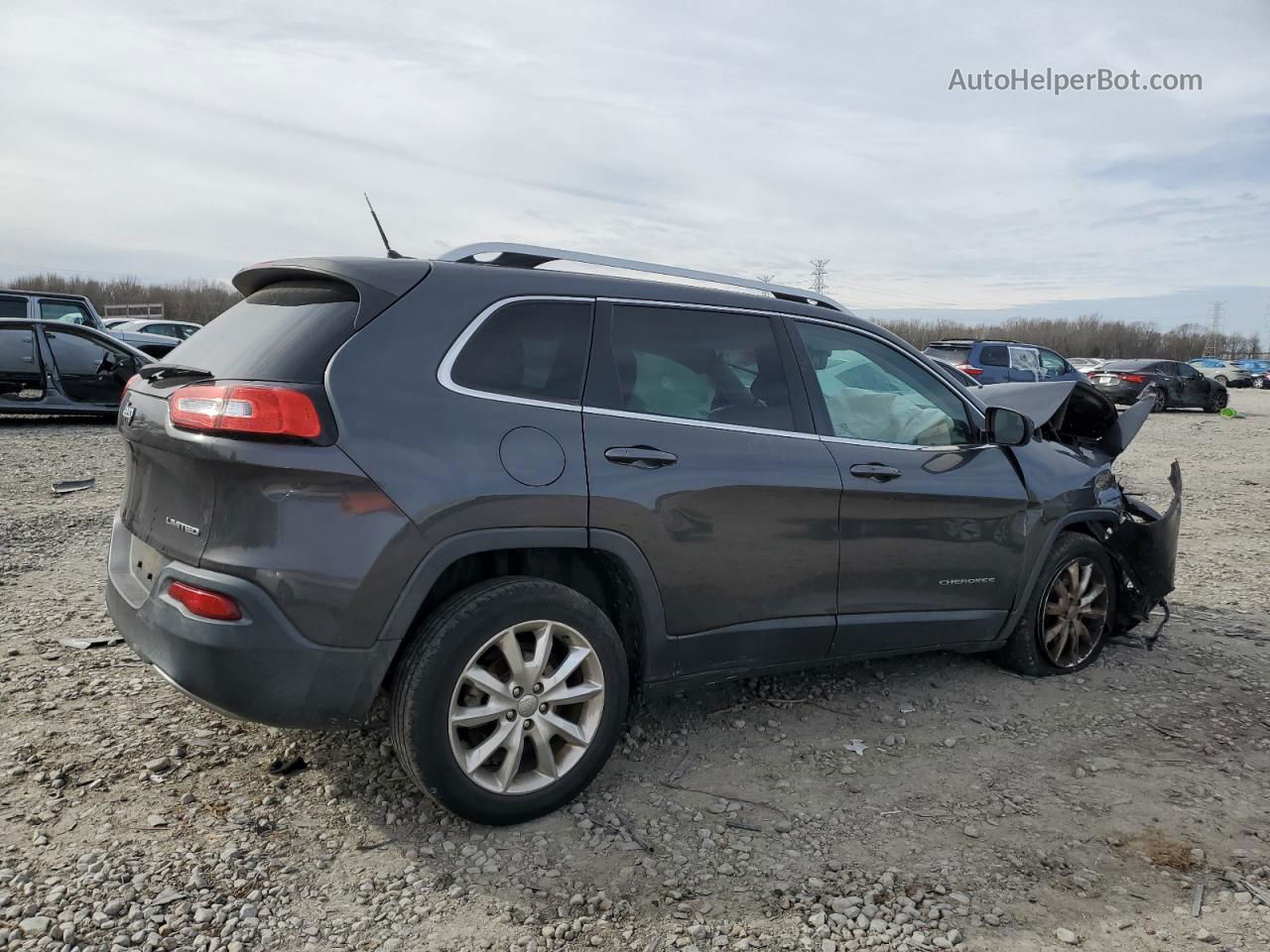 2015 Jeep Cherokee Limited Gray vin: 1C4PJLDB5FW708095