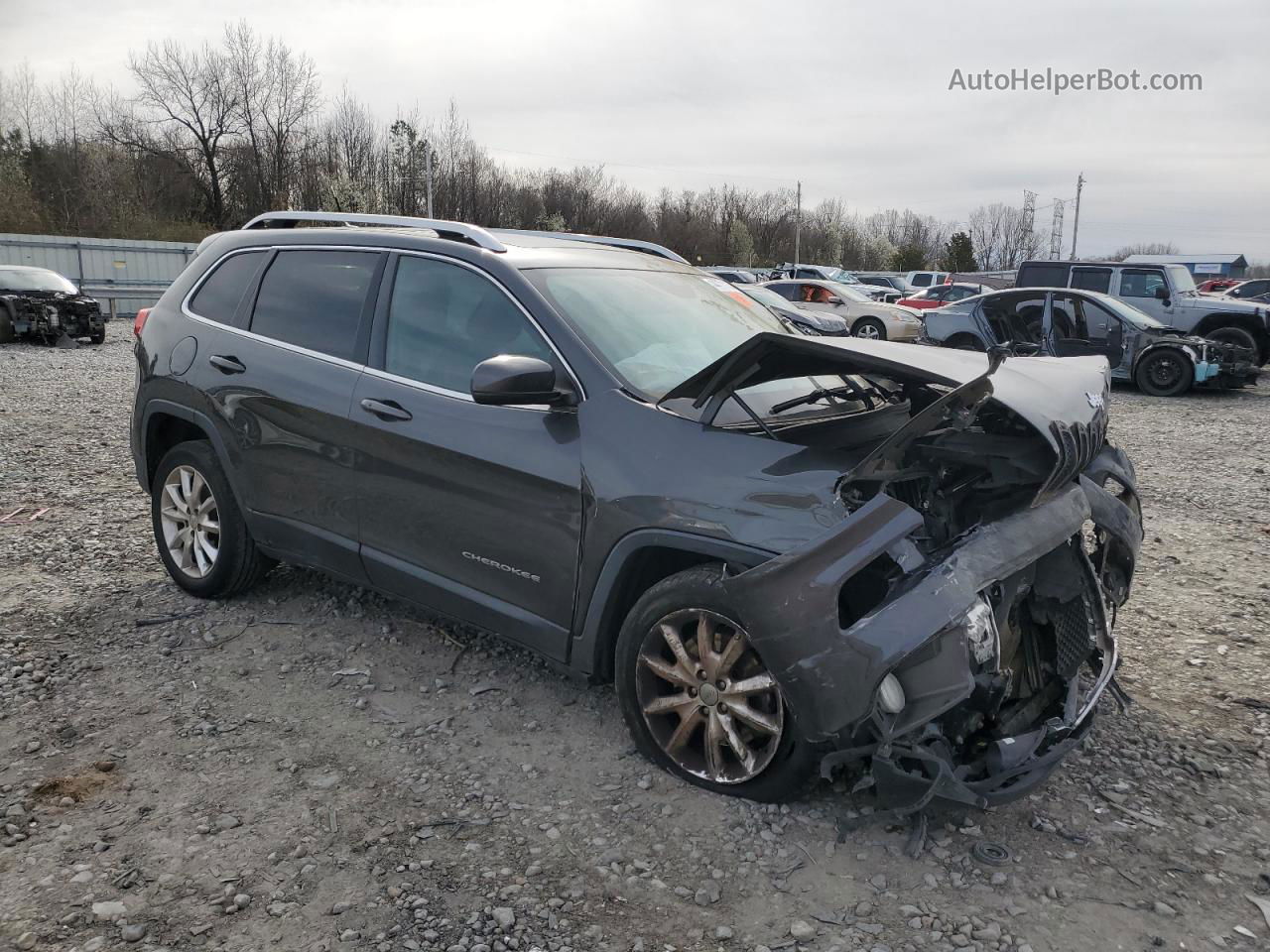 2015 Jeep Cherokee Limited Gray vin: 1C4PJLDB5FW708095