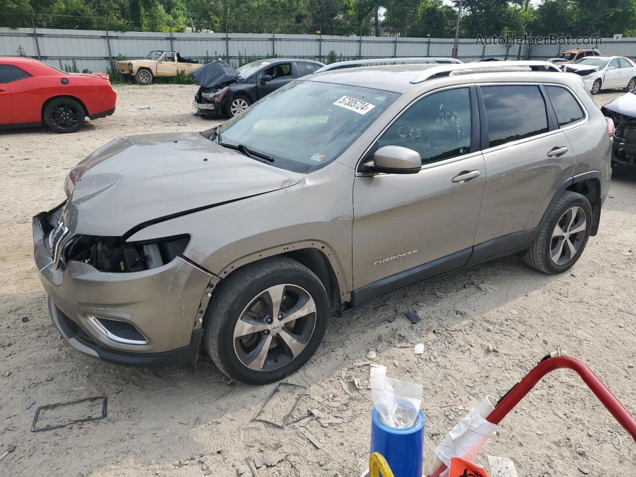 2019 Jeep Cherokee Limited Tan vin: 1C4PJLDB5KD270183