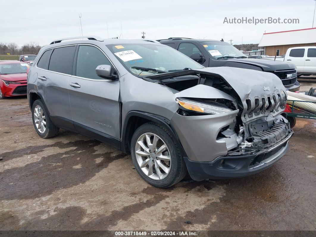 2016 Jeep Cherokee Limited Gray vin: 1C4PJLDB6GW157919