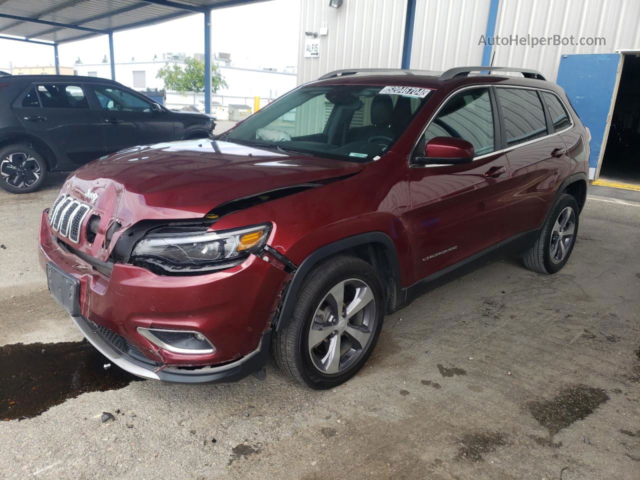 2019 Jeep Cherokee Limited Maroon vin: 1C4PJLDB6KD376724