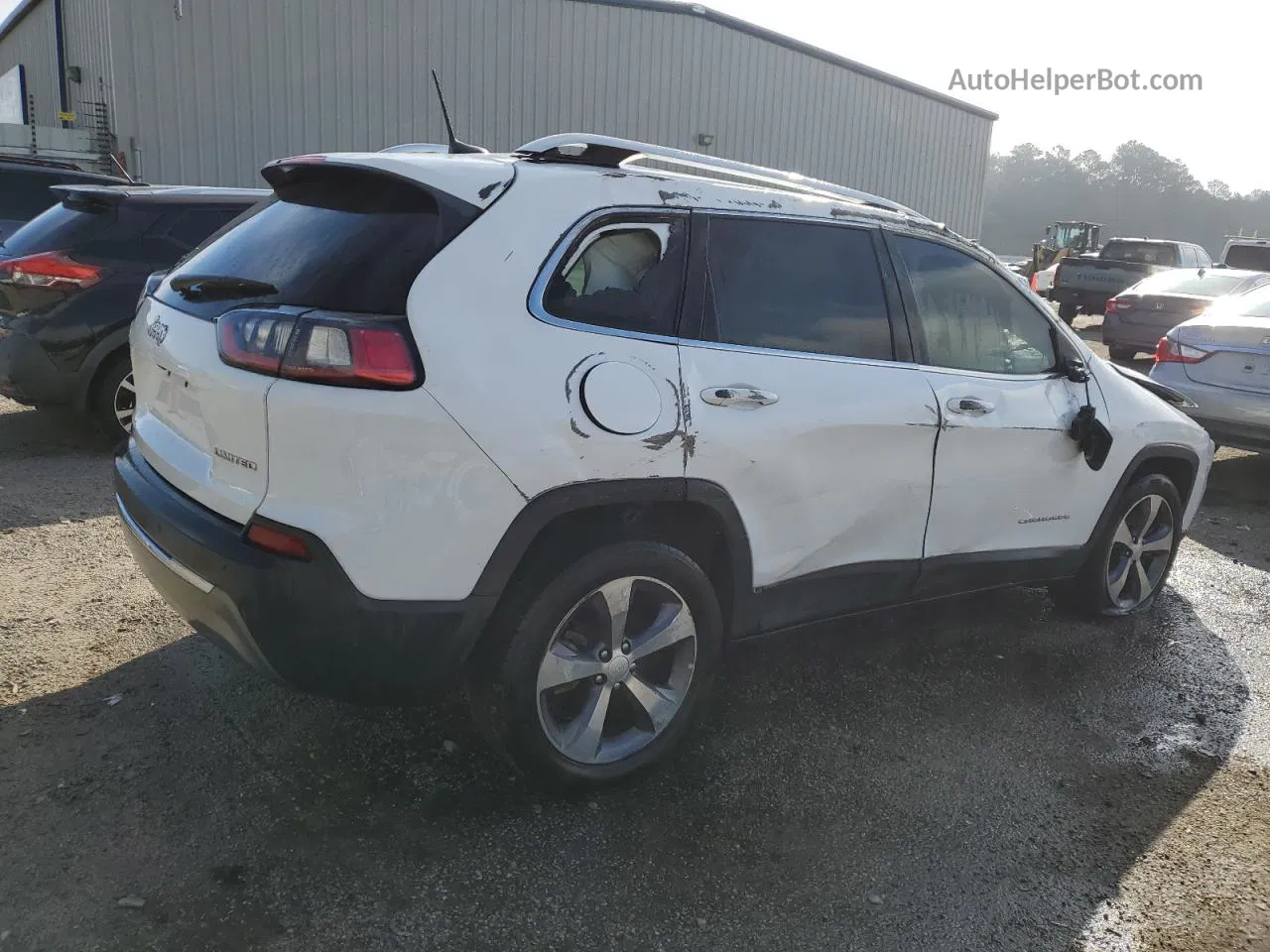 2019 Jeep Cherokee Limited White vin: 1C4PJLDB6KD387304