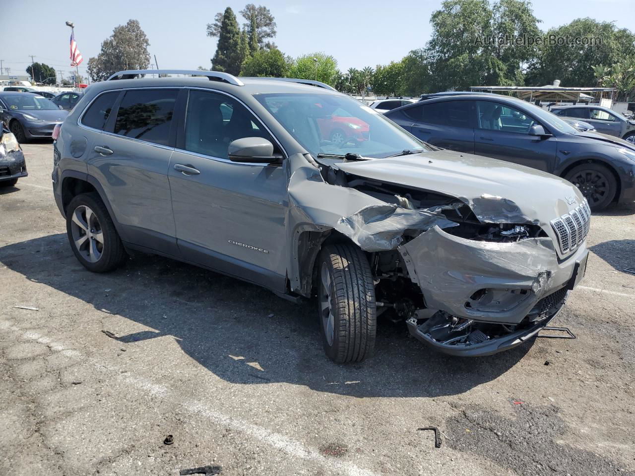 2019 Jeep Cherokee Limited Серый vin: 1C4PJLDB6KD469825