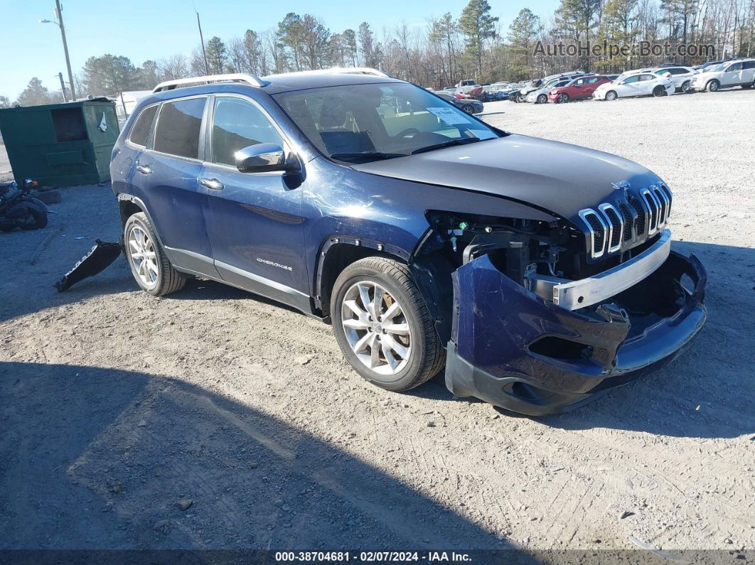 2015 Jeep Cherokee Limited Синий vin: 1C4PJLDB7FW770503