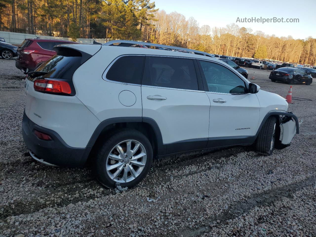 2016 Jeep Cherokee Limited White vin: 1C4PJLDB7GW135718