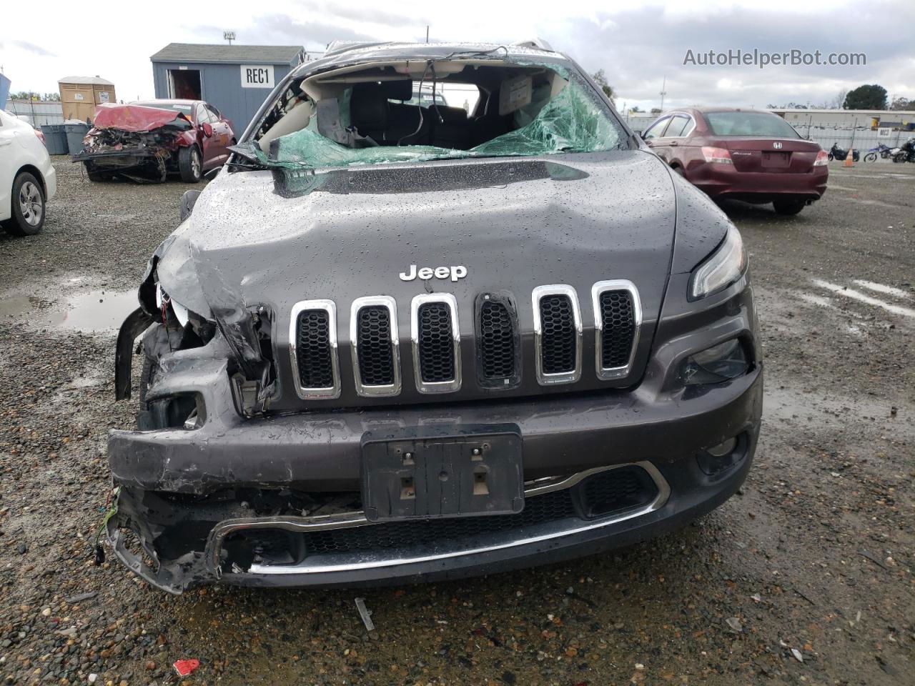 2016 Jeep Cherokee Limited Угольный vin: 1C4PJLDB7GW355036