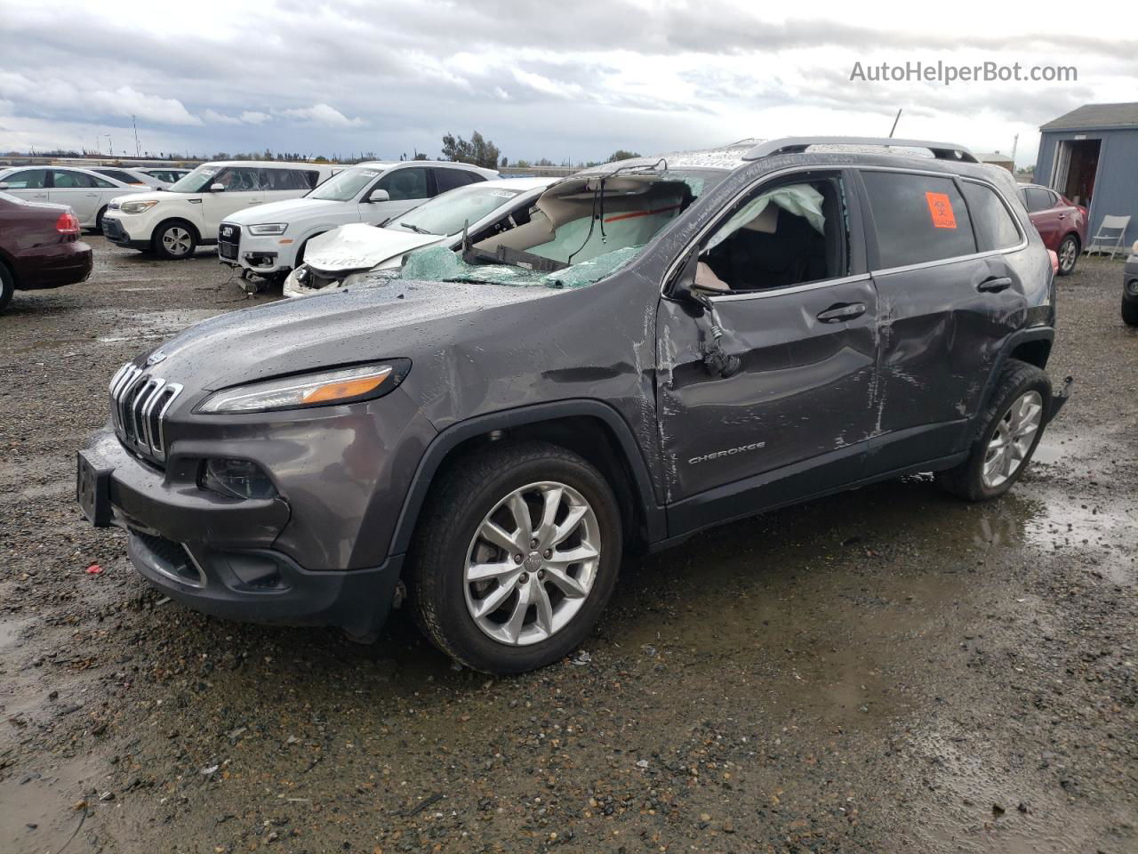 2016 Jeep Cherokee Limited Угольный vin: 1C4PJLDB7GW355036