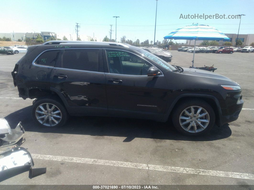 2015 Jeep Cherokee Limited Black vin: 1C4PJLDB8FW507646