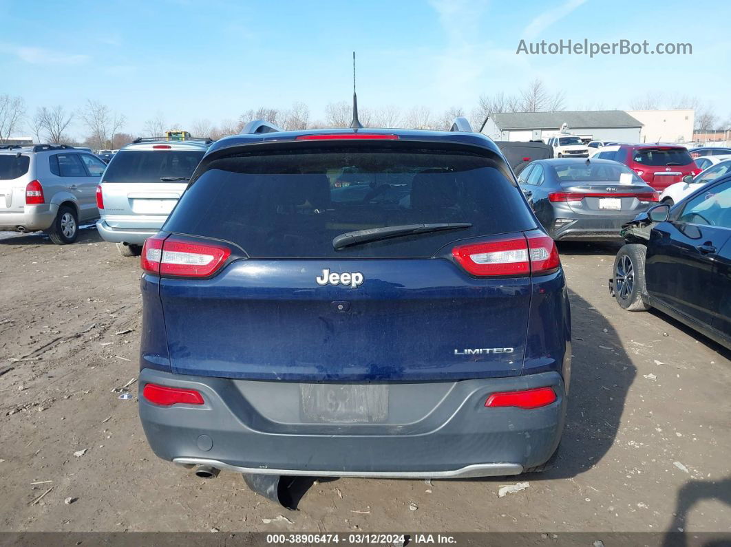 2016 Jeep Cherokee Limited Blue vin: 1C4PJLDB8GW114215