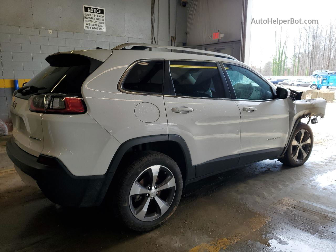 2019 Jeep Cherokee Limited White vin: 1C4PJLDB8KD184012