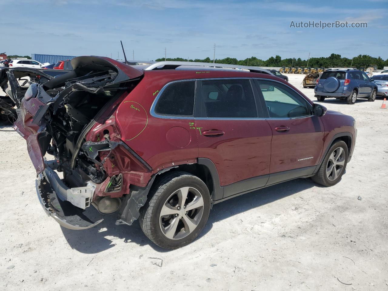 2019 Jeep Cherokee Limited Burgundy vin: 1C4PJLDB8KD415913