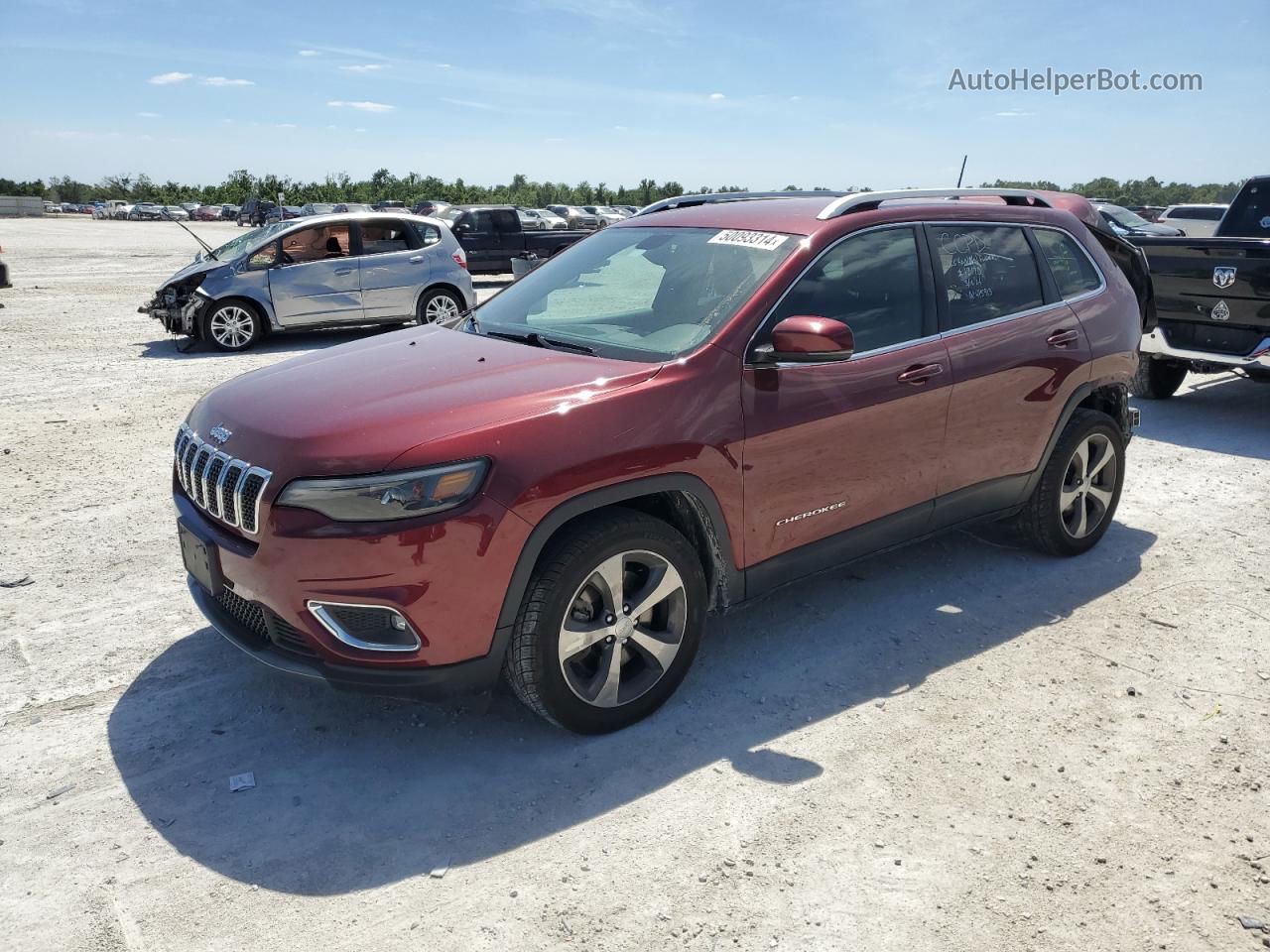 2019 Jeep Cherokee Limited Burgundy vin: 1C4PJLDB8KD415913