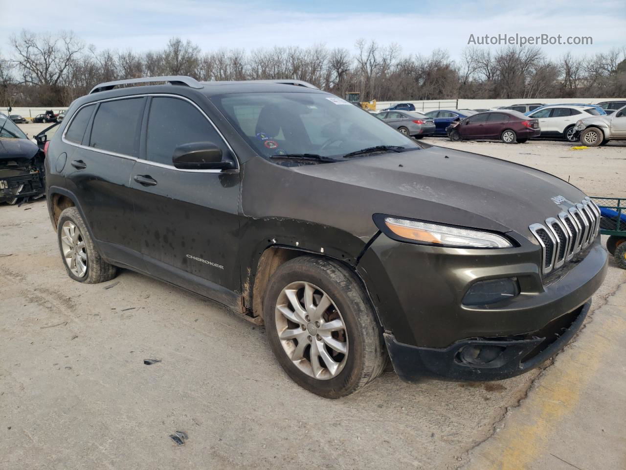 2014 Jeep Cherokee Limited Green vin: 1C4PJLDB9EW221982