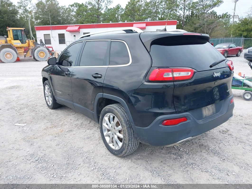 2016 Jeep Cherokee Limited Black vin: 1C4PJLDB9GW239448