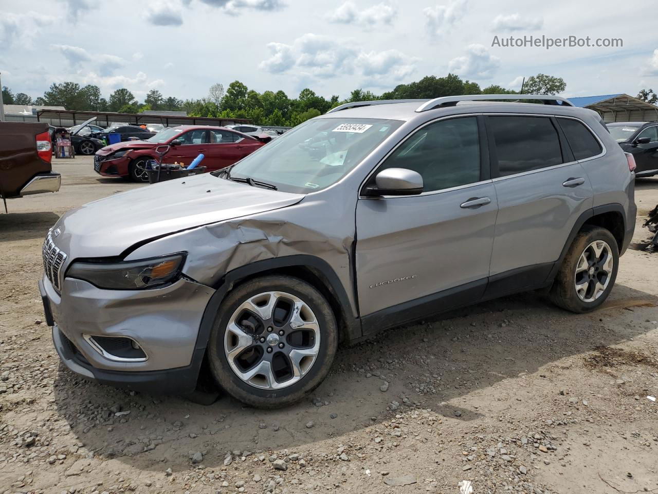 2019 Jeep Cherokee Limited Silver vin: 1C4PJLDB9KD416181