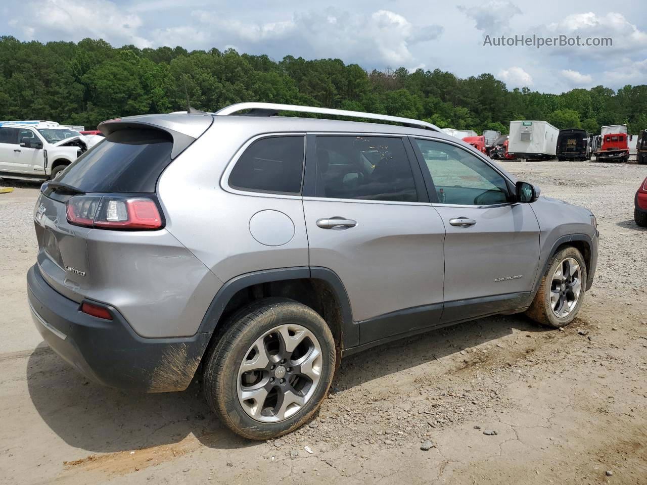 2019 Jeep Cherokee Limited Серебряный vin: 1C4PJLDB9KD416181